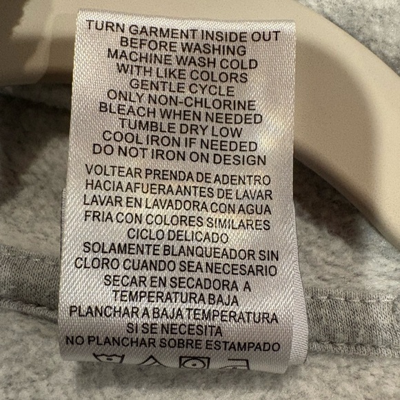 DISNEY Minnie Mouse Heather Gray Embroidered Flowers Bow Hoodie women’s size L - Picture 6 of 9